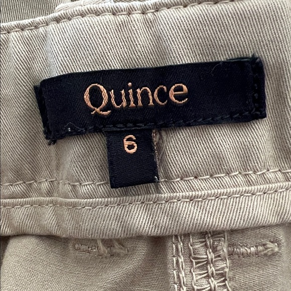 QUINCE Women's Organic Stretch Cotton Twill Utility Pant Light Khaki Size 6 - Picture 16 of 16